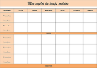 Emploi du temps scolaire Emploi du temps scolaire